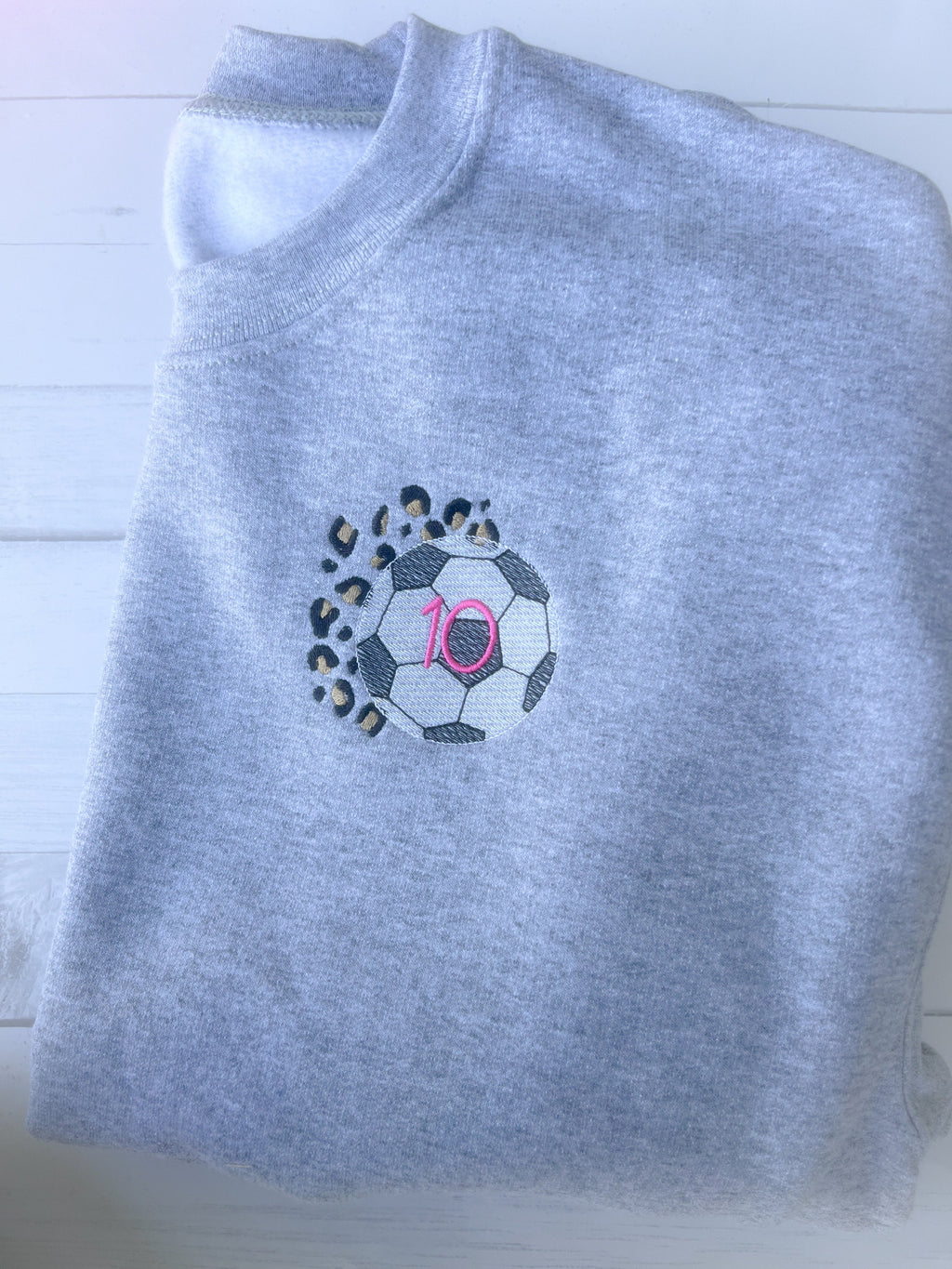 Leopard Soccer Monogram Tee: Personalized Womens T-Shirt