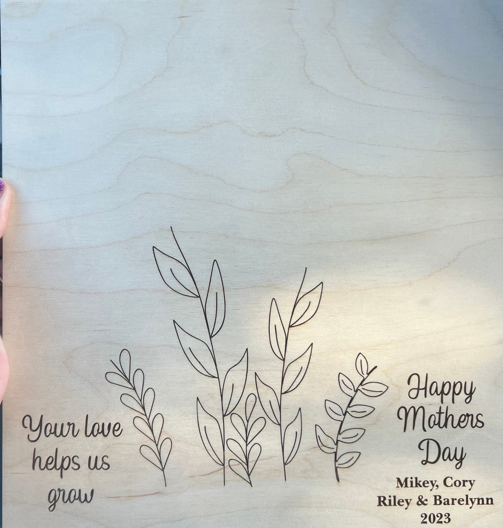 Mothers Day Gift - Flower Gift for Mom - Personalized Gift for Mom- Personalized Mothers Day Gift - Handprint Gift - Gift for her
