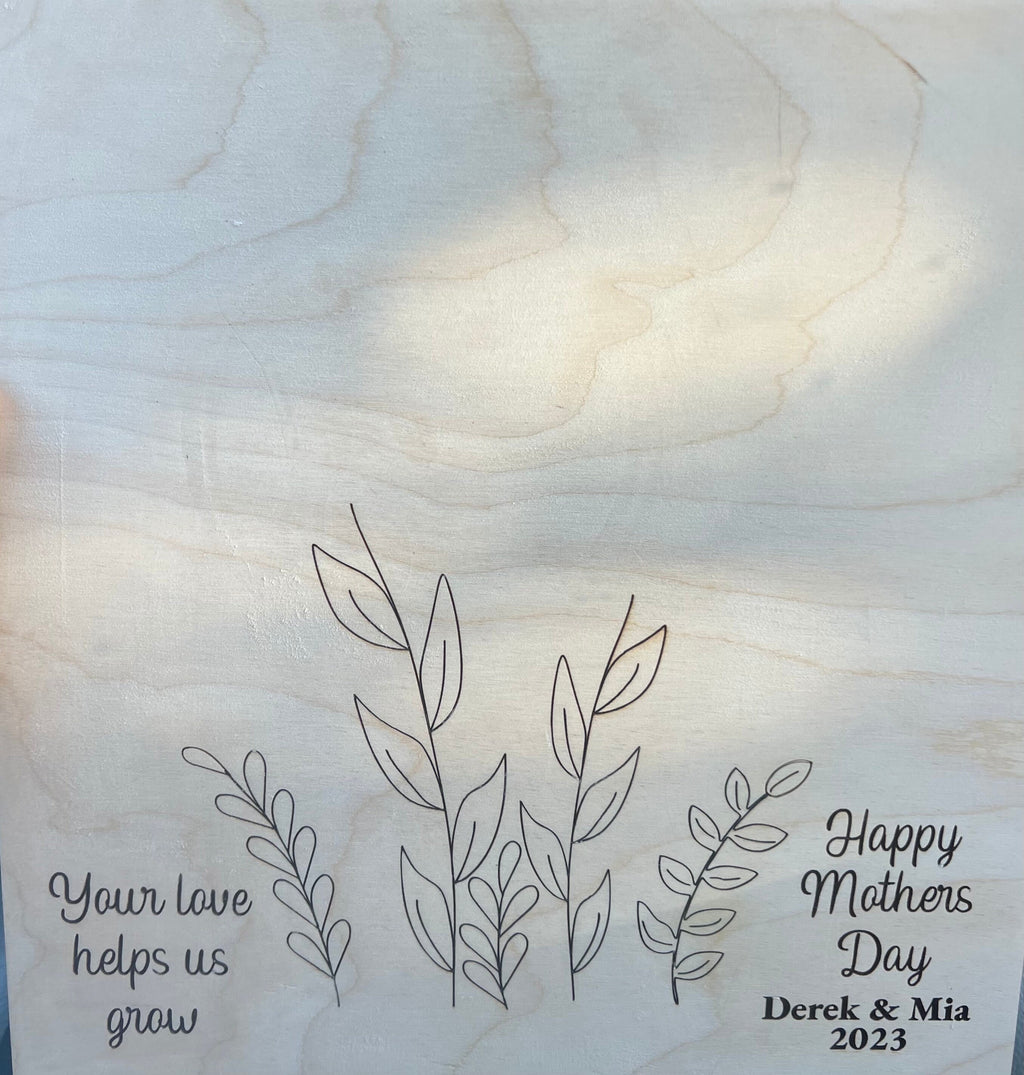 Mothers Day Gift - Flower Gift for Mom - Personalized Gift for Mom- Personalized Mothers Day Gift - Handprint Gift - Gift for her