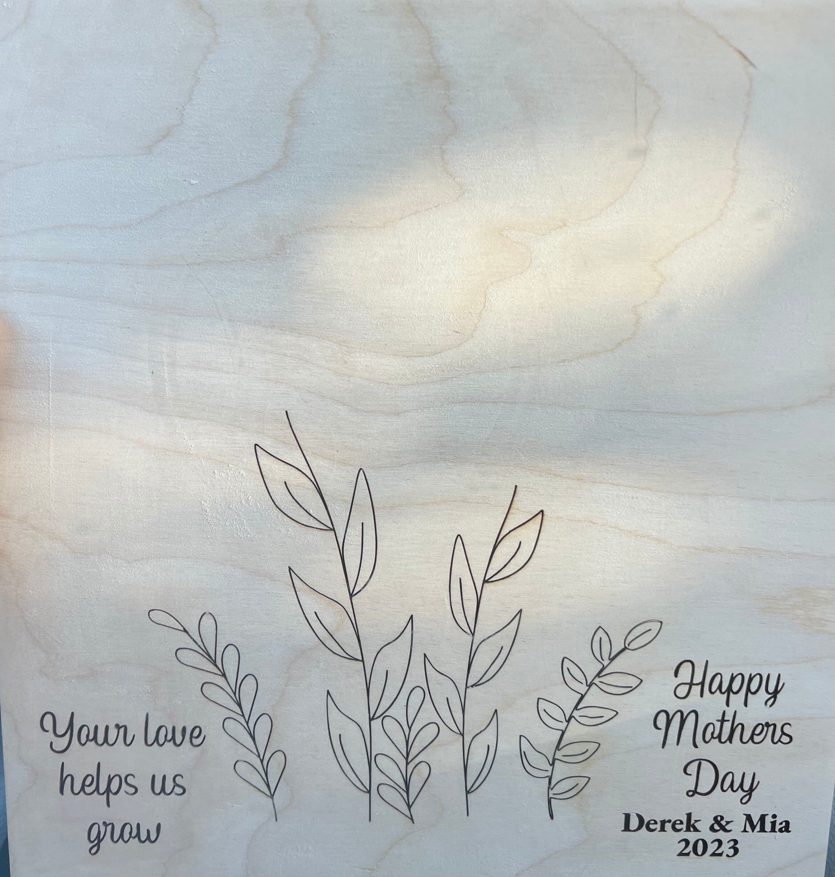 Mothers Day Gift - Flower Gift for Mom - Personalized Gift for Mom- Personalized Mothers Day Gift - Handprint Gift - Gift for her