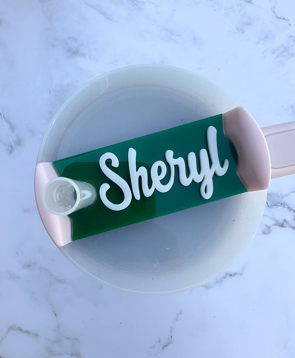 Custom Glitter Tumbler Name Tag 20oz, 30oz or 40 oz - Custom Tumbler Topper
