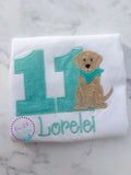 Labrador Applique Birthday Shirt - Personalized Dog Birthday