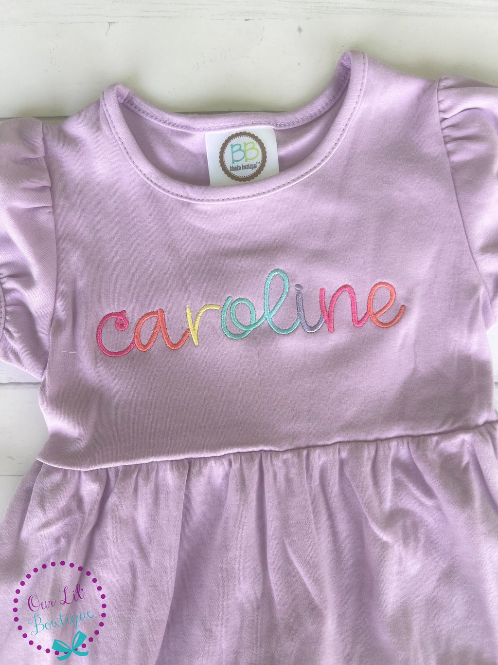 Personalized Girls Dress - Name Dress - Girls Name Dress - Colorful Name Dress - Rainbow Name - Kids Name Dress - Kids Gift - Personalized
