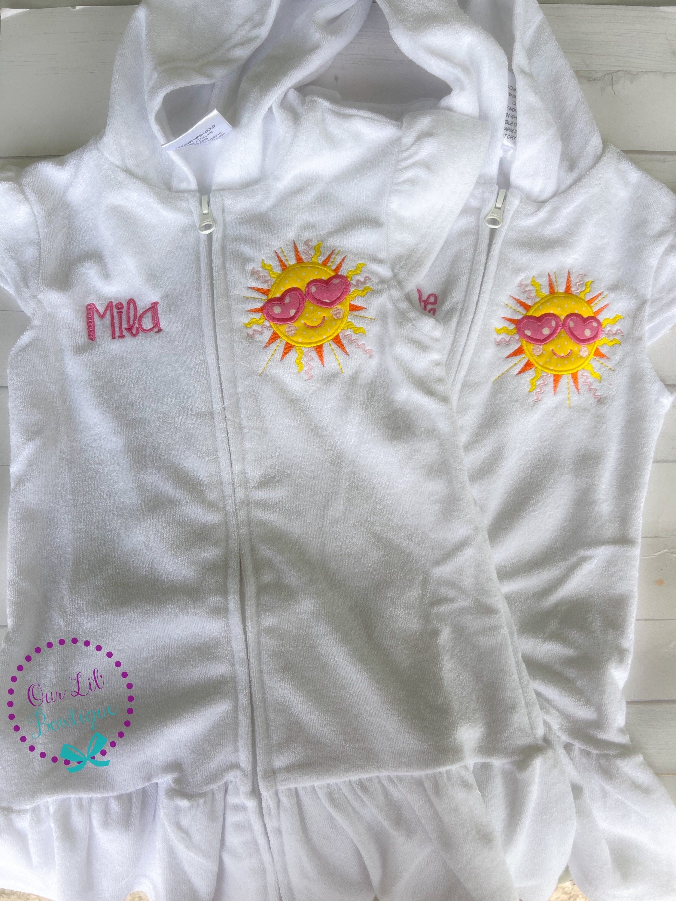 Sun Cover Up - Personalized Dance Cover Up - Personalized Toddler or Girl Bathing Suit Cover up - Sunshine Birthday - Beach Cover Up