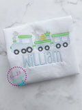 Personalized Easter Train Shirt: Embroidered Bunny & Egg
