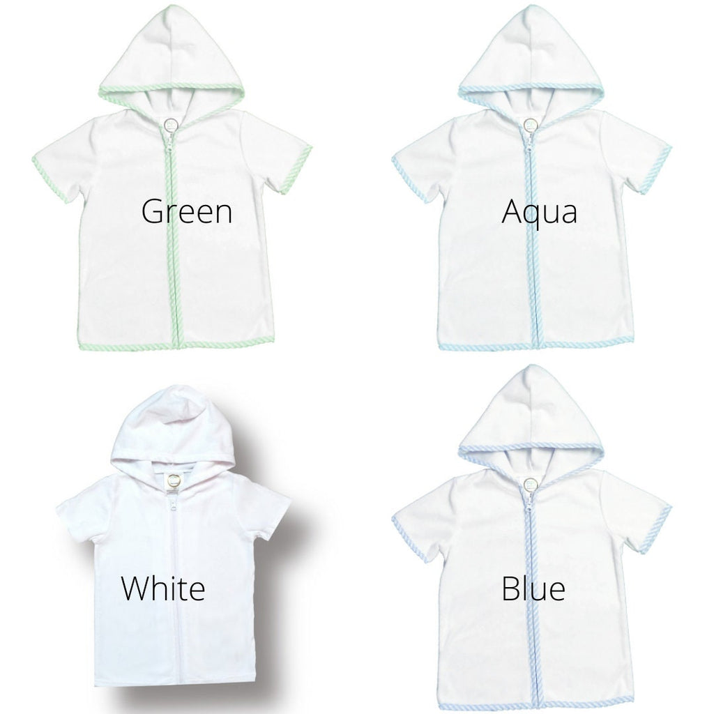 Personalized Terry Cloth Toddler Hooded Cover-Up: Monogrammed Swim Cover