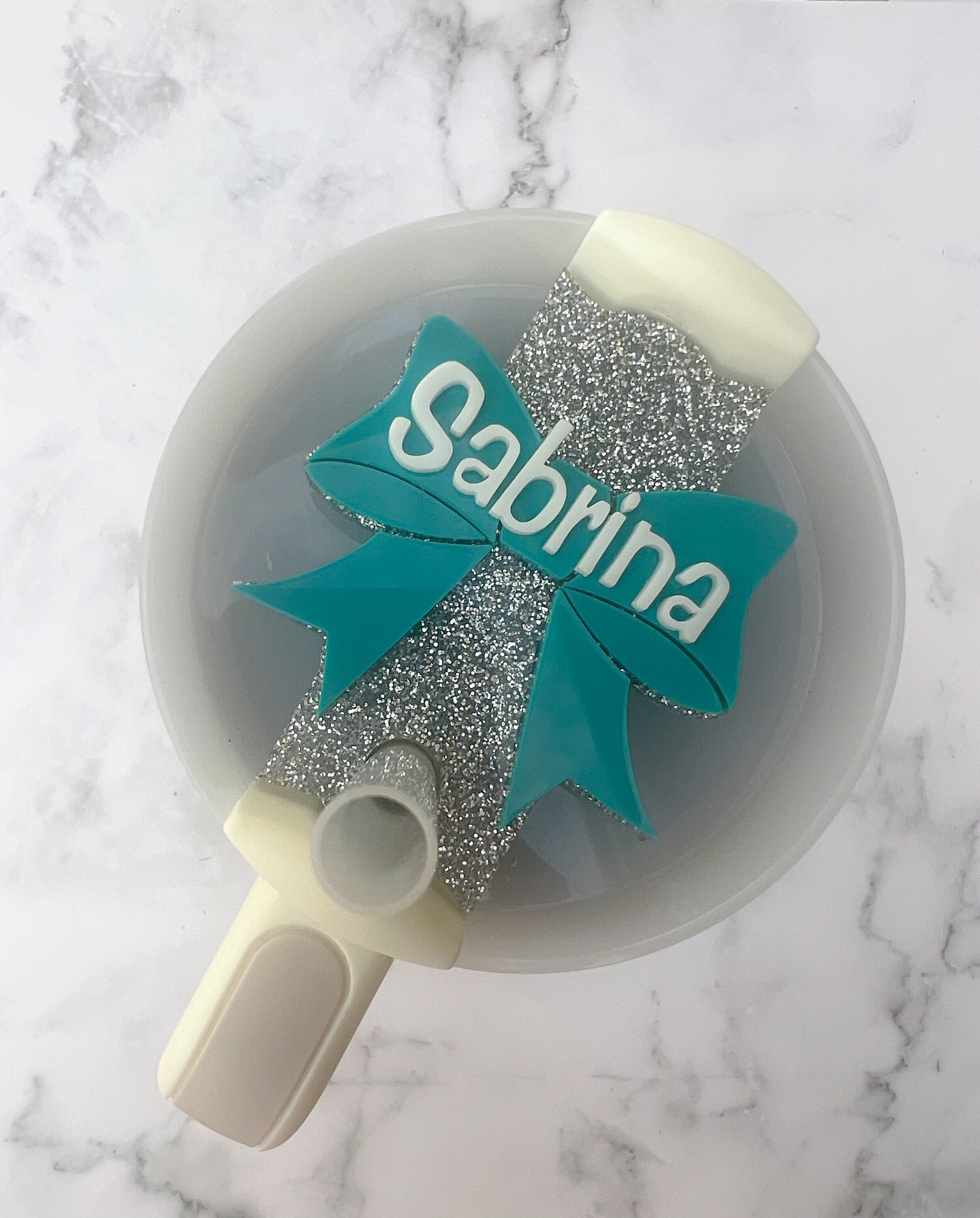 Cheer Tumbler Name Tag 20oz, 30oz or 40 oz - Custom Tumbler Topper - Cheerleader