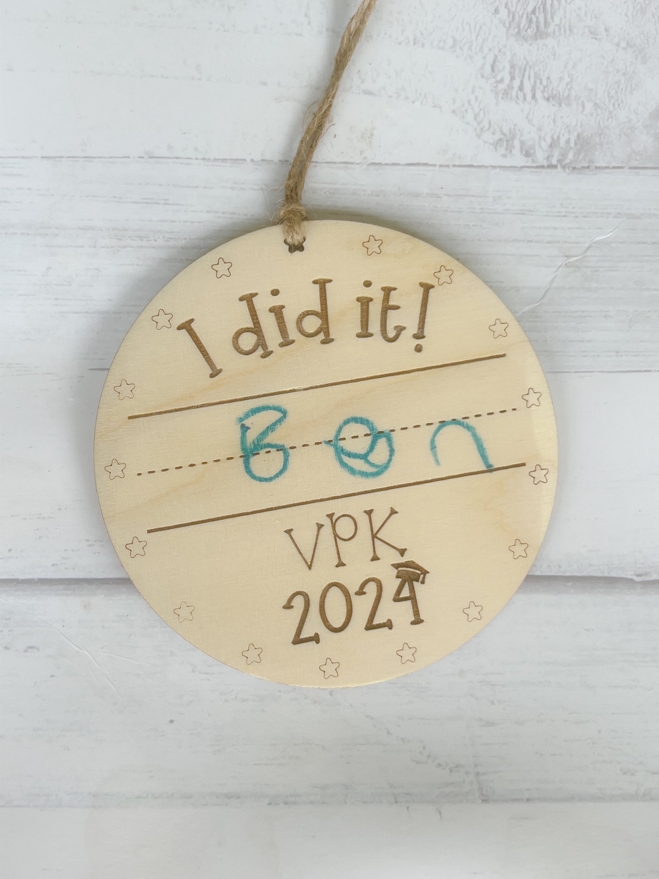 I Did It School Ornament - End of the Year Ornament - Kindergarten Graduate - Pre-K Grad - VPK Grad - Preschool Graduation - Grad Ornament