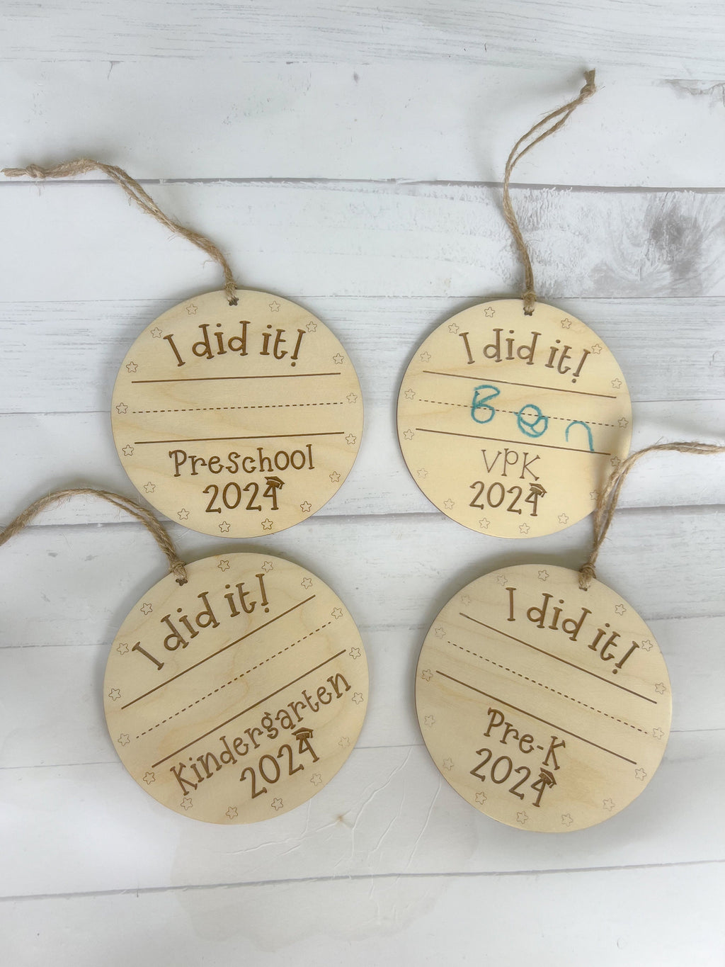 I Did It School Ornament - End of the Year Ornament - Kindergarten Graduate - Pre-K Grad - VPK Grad - Preschool Graduation - Grad Ornament