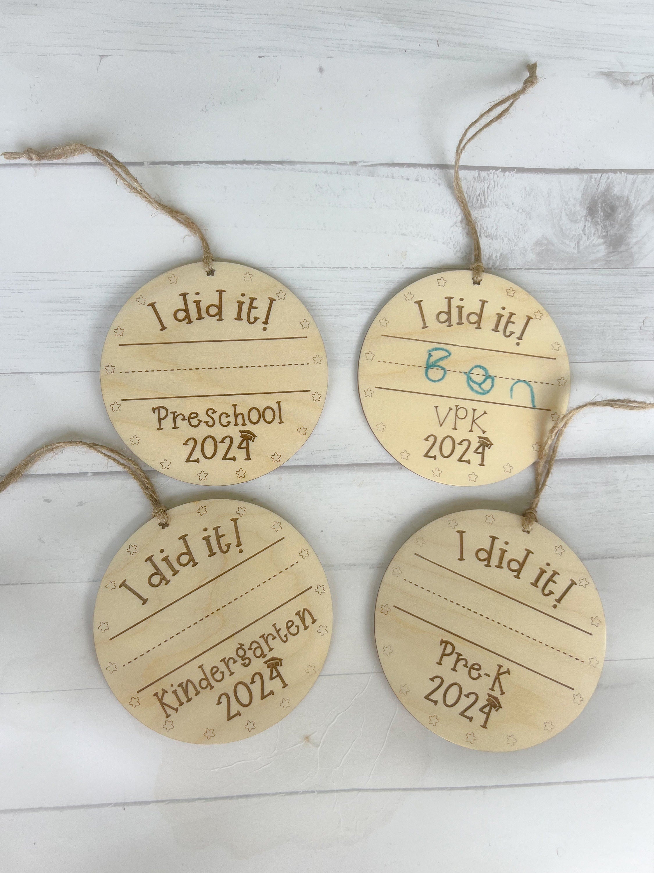I Did It School Ornament - End of the Year Ornament - Kindergarten Graduate - Pre-K Grad - VPK Grad - Preschool Graduation - Grad Ornament