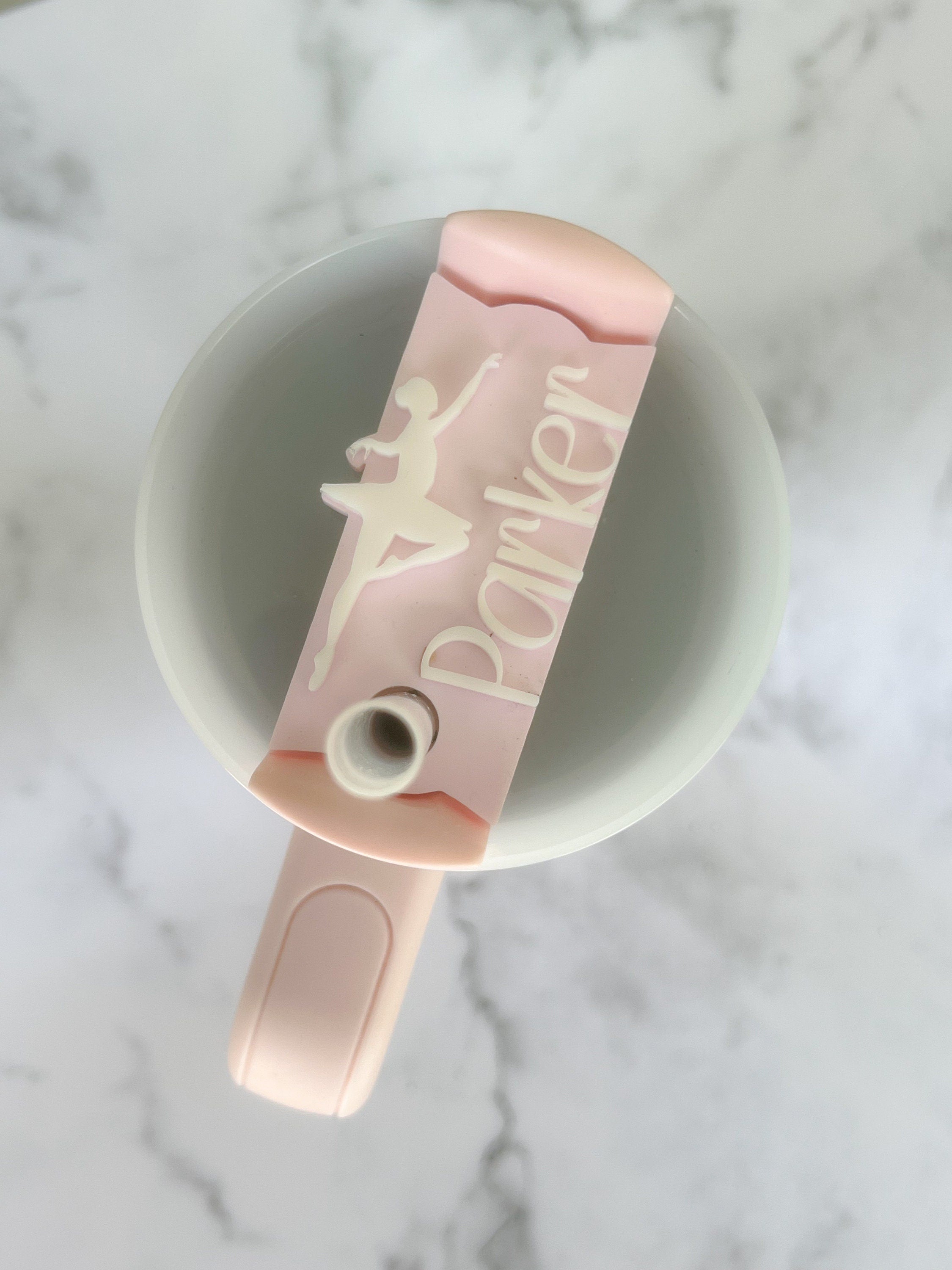 Dance Tumbler Name Tag 20oz, 30oz or 40 oz - Custom Tumbler Topper - Ballerina