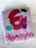 Personalized Girls Makeup Birthday Shirt - Spa Party
