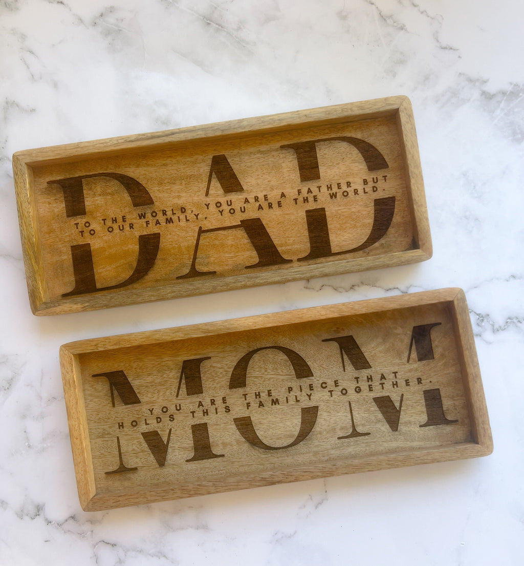 Dad Tray - Catch All Trinket Tray - Trinket Tray - Key Holder - Catch All Tray - Gift for Him - Entryway Tray - Fathers Day Gift