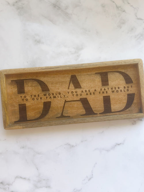 Dad Tray - Catch All Trinket Tray - Trinket Tray - Key Holder - Catch All Tray - Gift for Him - Entryway Tray - Fathers Day Gift