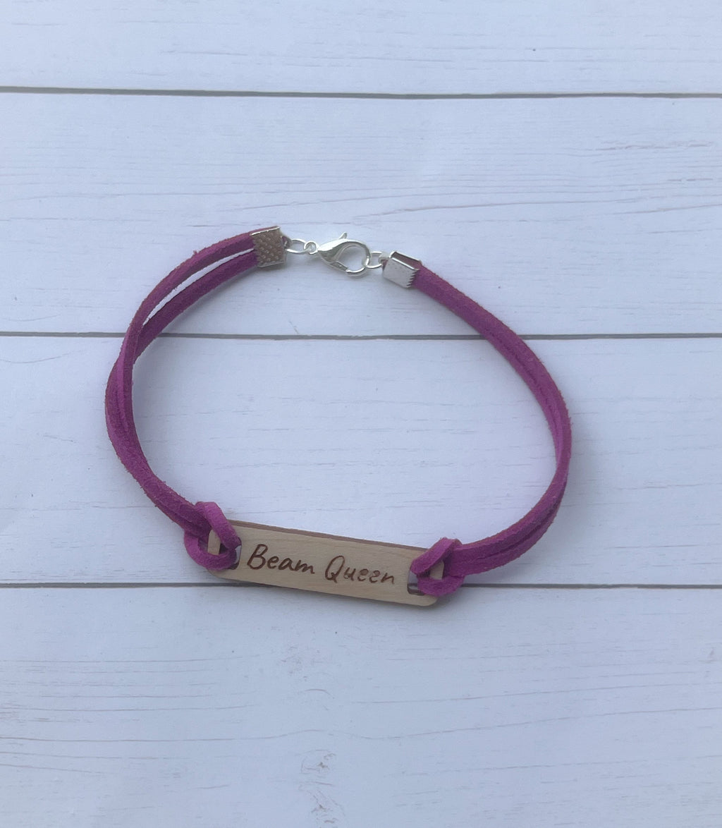 Gymnastic Bracelet - Custom Wood Bracelet - Wooden Bracelet - Gymnastics Gift