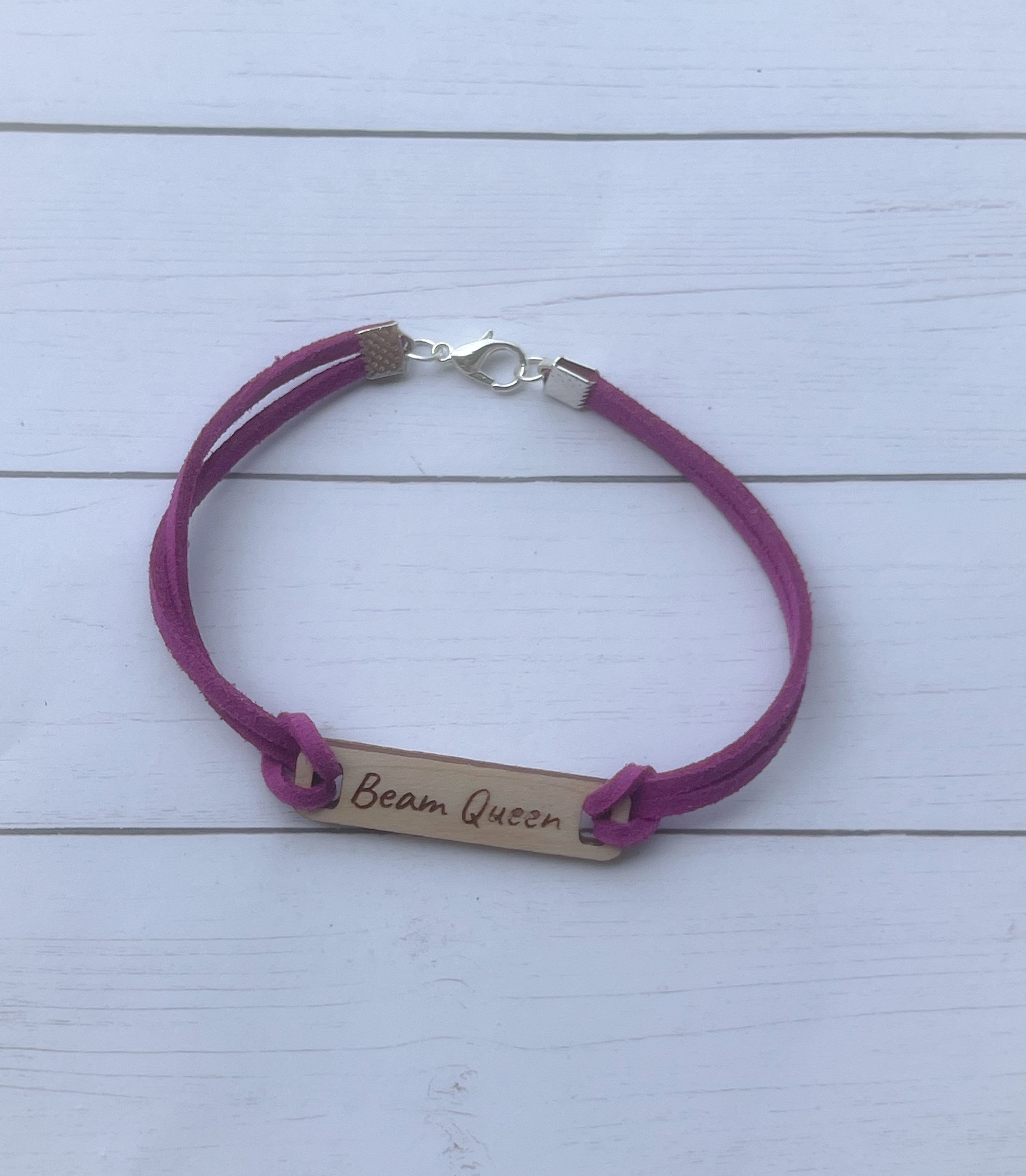 Gymnastic Bracelet - Custom Wood Bracelet - Wooden Bracelet - Gymnastics Gift