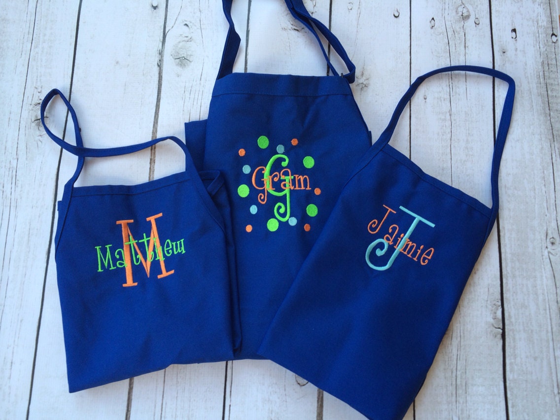 Personalized Apron Set: Grandma, Mommy & Me Aprons