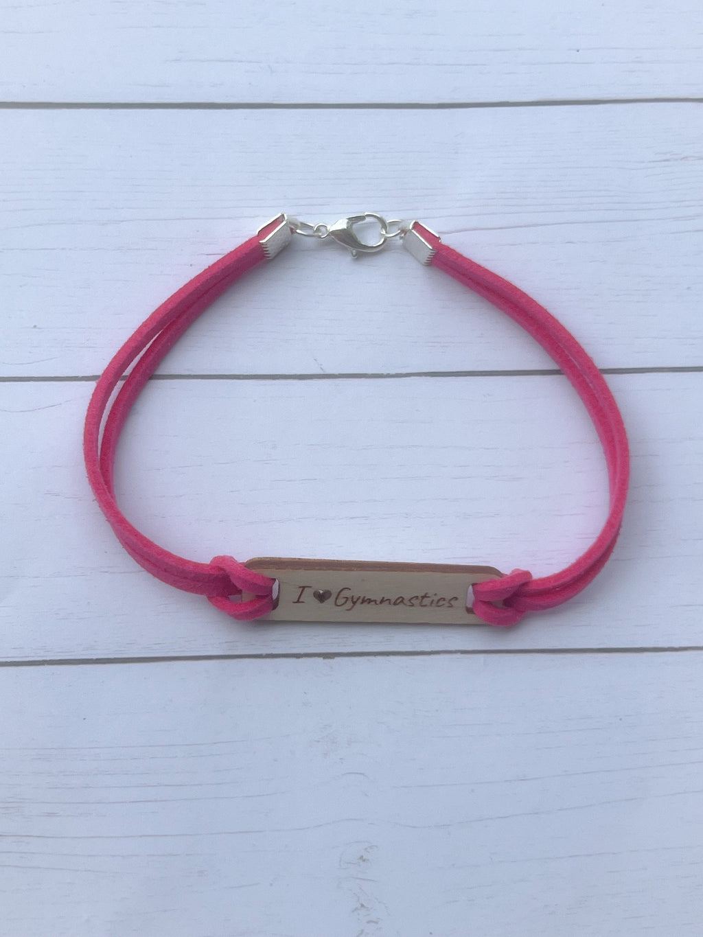 Gymnastic Bracelet - Custom Wood Bracelet - Wooden Bracelet - Gymnastics Gift