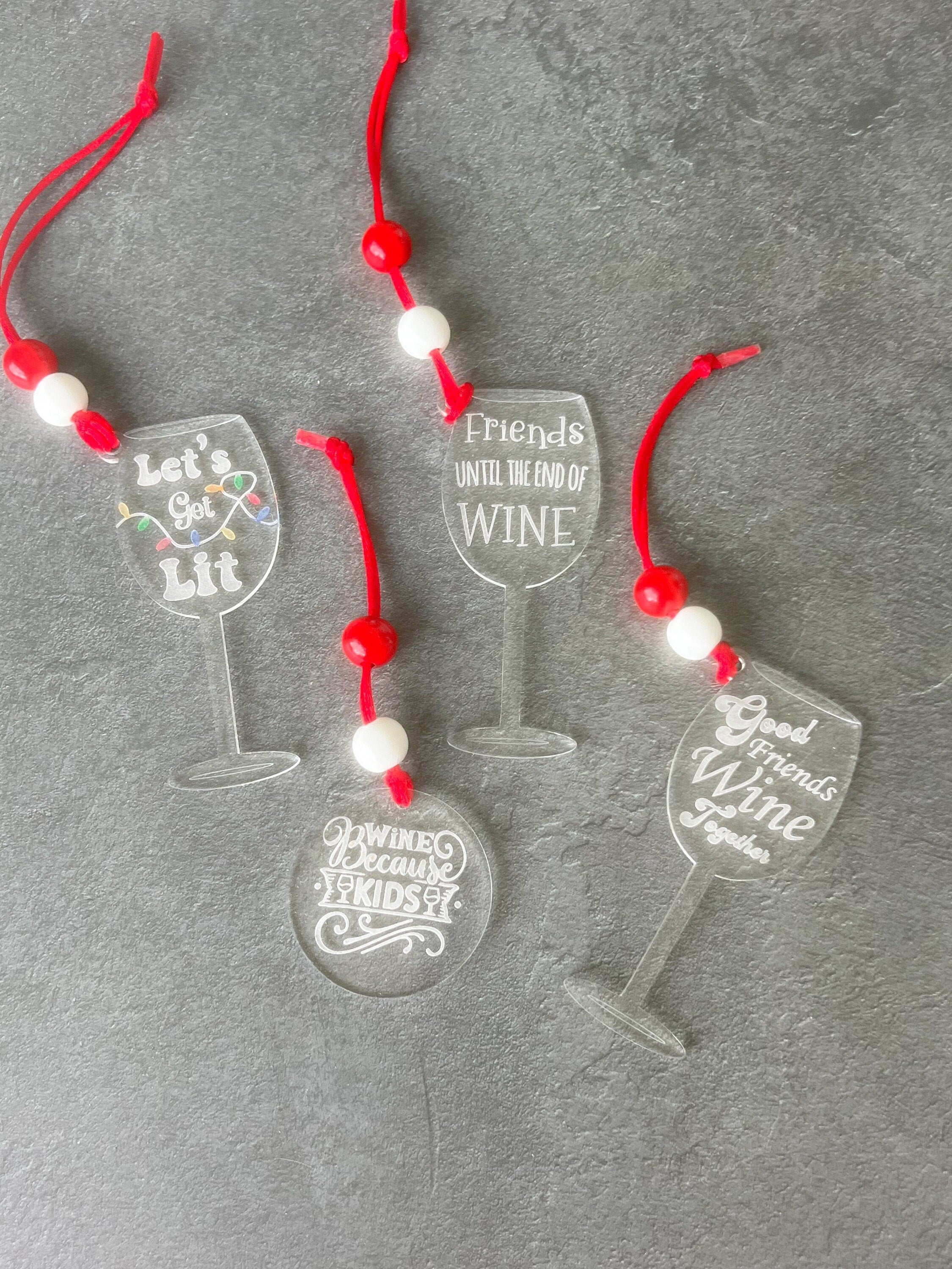 Wine Ornaments - Mom Ornaments - Best Friends Ornament - Girls Night - Wine Gift - Wine Tags - Wine Wood Ornament - Gifts for Girlfriend