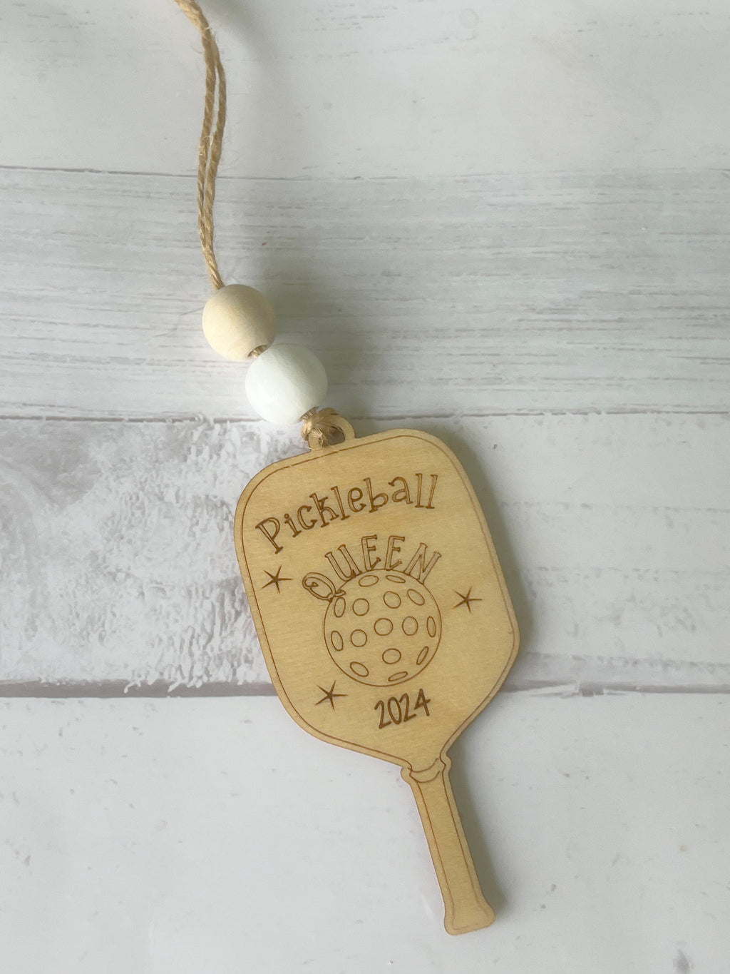 Pickleball Ornament - Wooden Hanging Christmas Tree Ornament - Pickleball Lover - Pickleball Gift - Personalized Pickleball Ornament