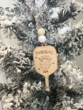 Pickleball Ornament - Wooden Hanging Christmas Tree Ornament - Pickleball Lover - Pickleball Gift - Personalized Pickleball Ornament