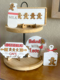 Gingerbread Tiered Tray Decor - Christmas Tiered Tray Signs - Gingerbread - Cookie Tester - Farmhouse Home Decor - 3D Signs