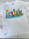 Girls Personalized Pool Shirt: Summer Name Monogram