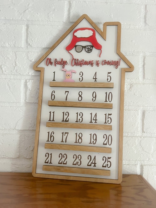 Christmas Countdown Sign - Countdown Sign- Farmhouse Christmas - Christmas Advent Calendar - Christmas Decor