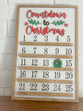 Wreath Christmas Countdown Sign - Wreath Decor - Farmhouse Christmas - Christmas Advent Calendar - Christmas Decor
