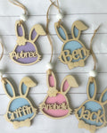 Easter Bunny Basket Tags - Easter Basket Name Tag - Bunny Name Tag - Custom Engraved Wood Tag - Laser - Wooden Name Tag - Custom Wood