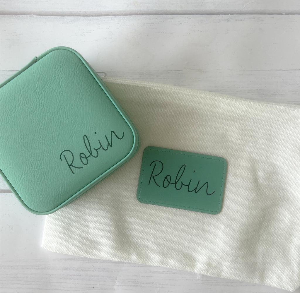 Personalized Gift Set - Jewelry Case - Personalized Bridesmaid Gift -Travel Accessories - Gifts for Bridesmaids