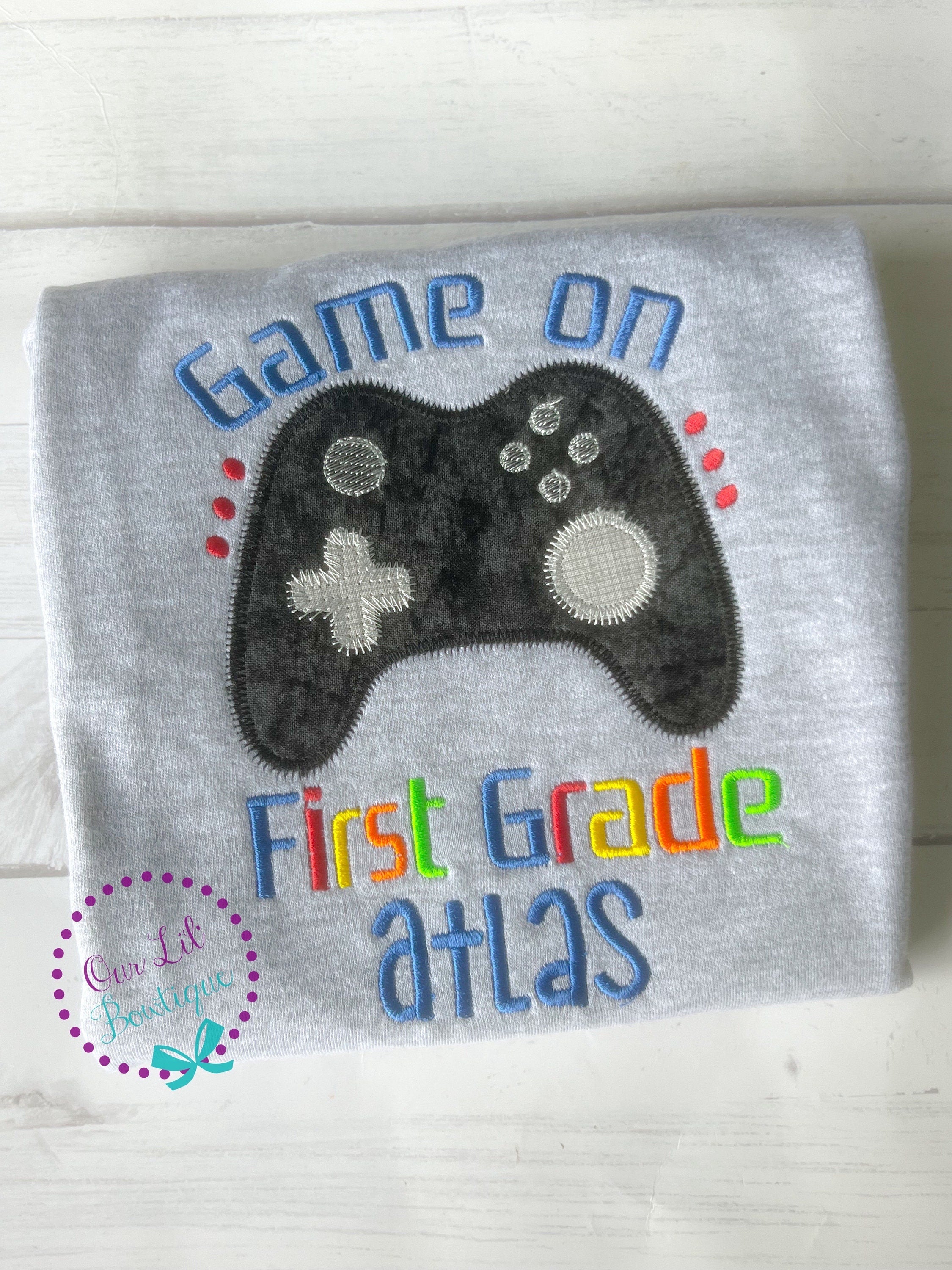 Embroidered Video Game Controller Back to School Shirt