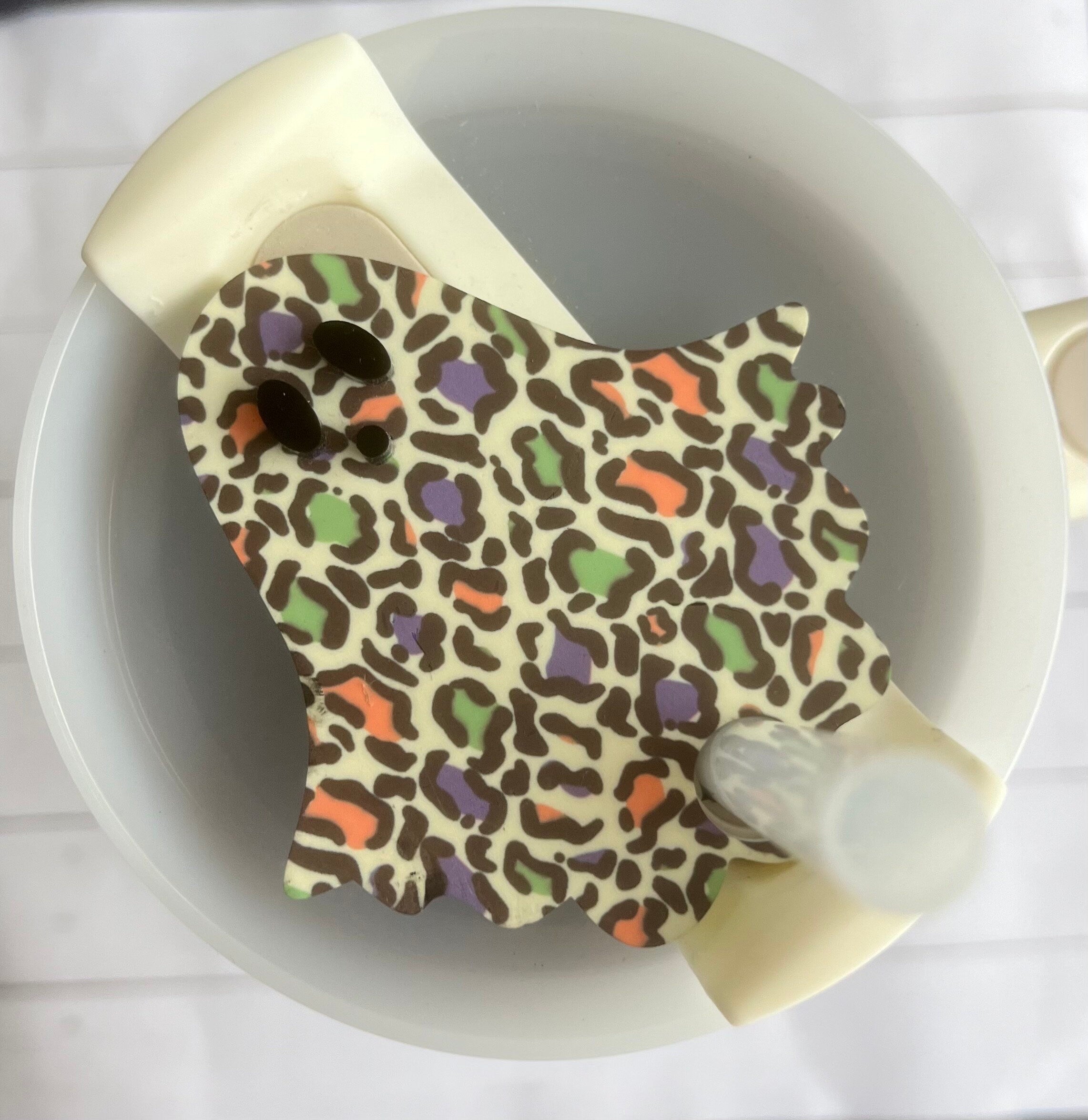 Ghost Cup Topper - Custom Tumbler Topper - Halloween Cup Topper