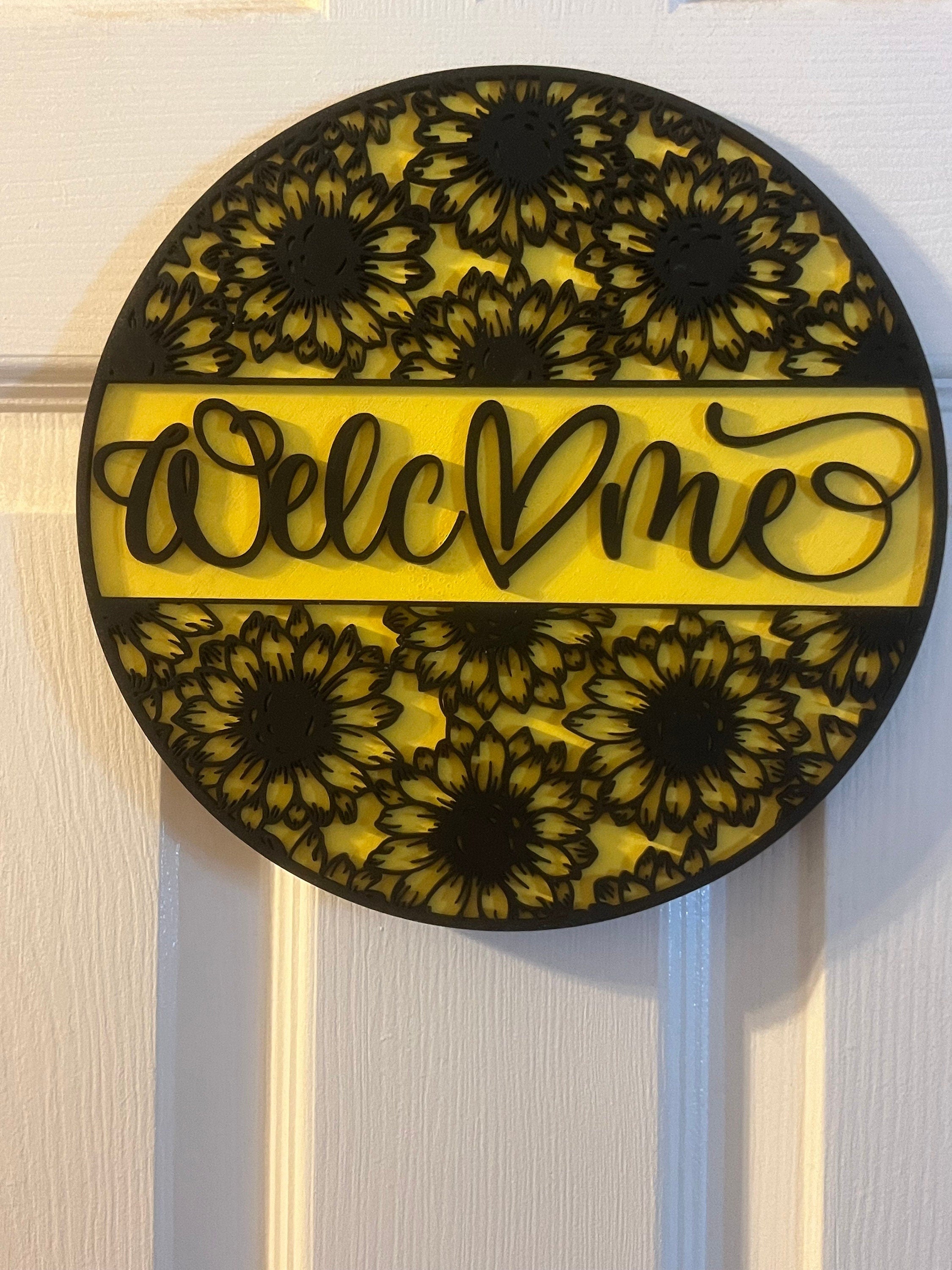 sunflower door hanger