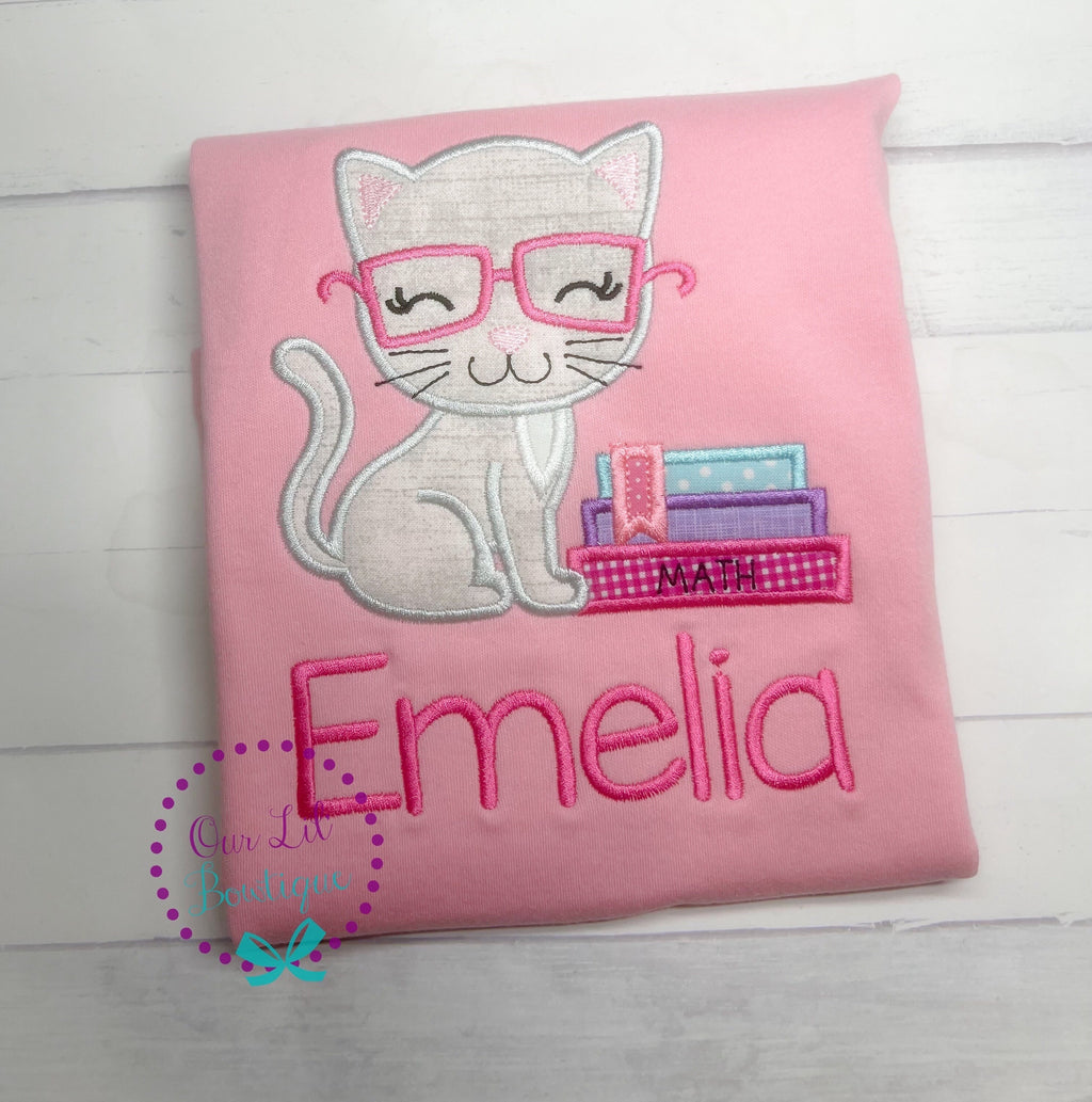 School Shirt - Cat Shirt - School Shirt - Preschool Shirt - Back to School Shirt - Kindergarten Shirt - Girl Back to School - Kitty - Cat