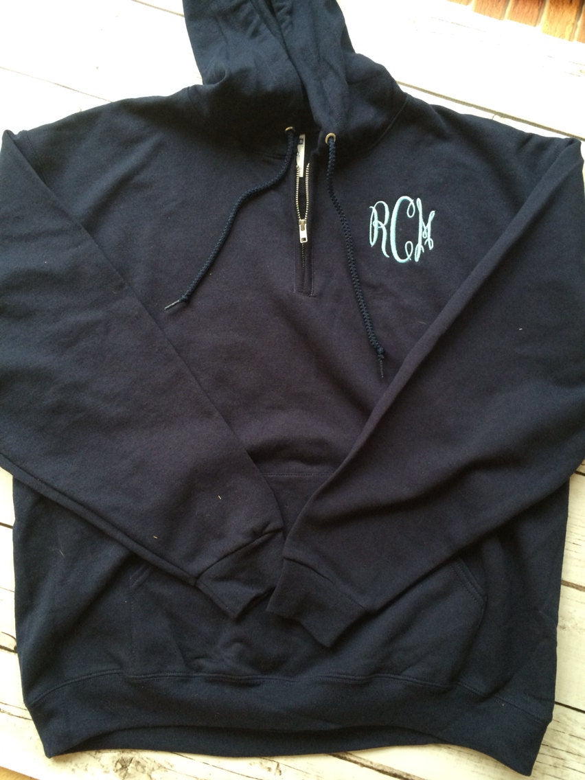 Women's Quarter Zip Monogrammed Sweatshirt - Lightweight Sweatshirt - Monogrammed Sweatshirt - Bridesmaids - Vacation - Gift