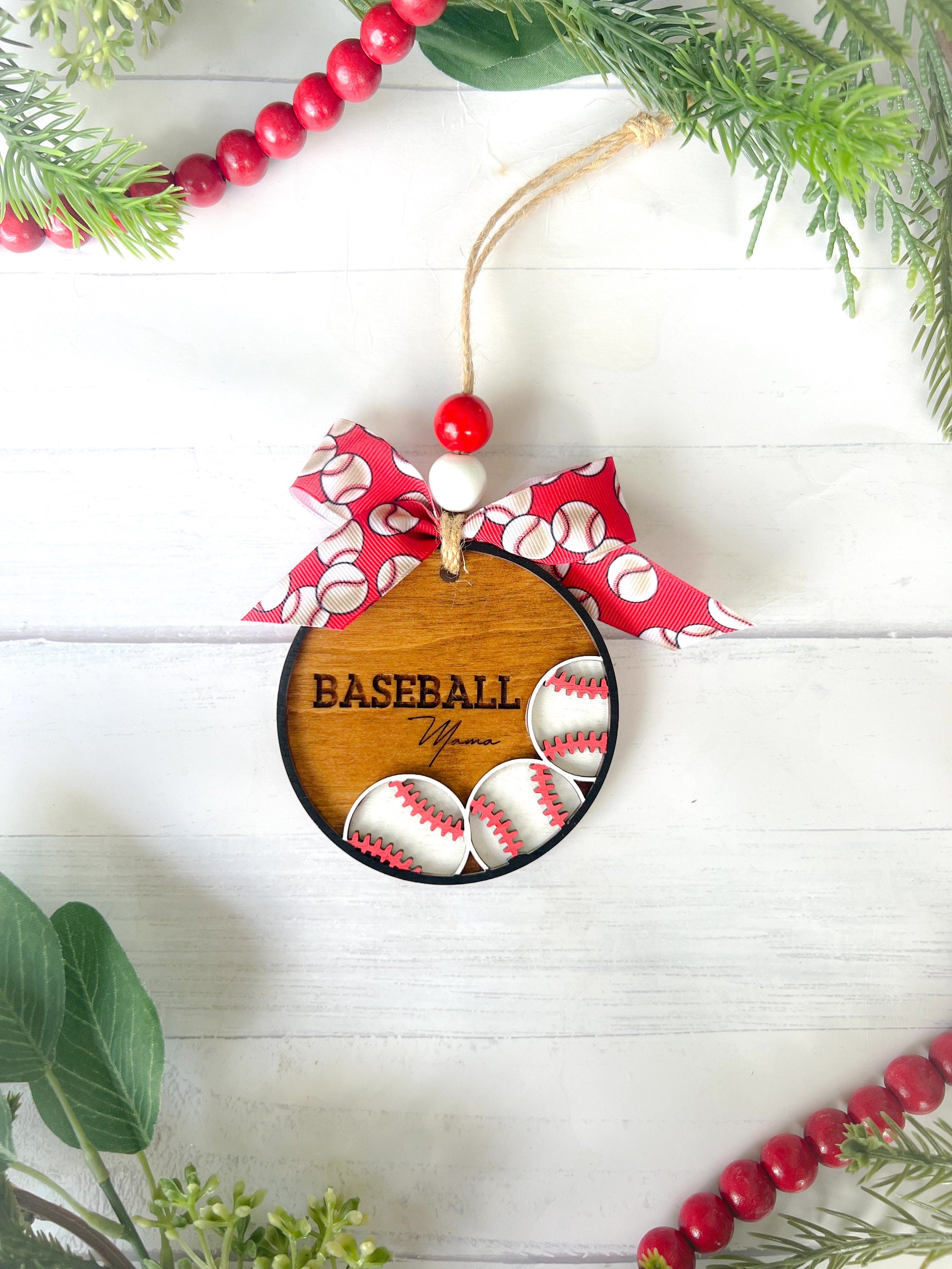 Sports Mom Ornaments - Soccer Mama - Volleyball Mama - Hockey Mama - Wooden Car Charm - Team Mom - Mom Ornament