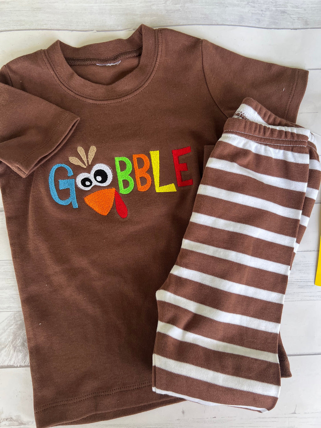 Ready to Ship - Thanksgiving Pajamas - Personalized Pajamas - Girls Thanksgiving Pajamas - Boys Thanksgiving Pajamas - Turkey Pajamas