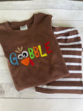 Ready to Ship - Thanksgiving Pajamas - Personalized Pajamas - Girls Thanksgiving Pajamas - Boys Thanksgiving Pajamas - Turkey Pajamas