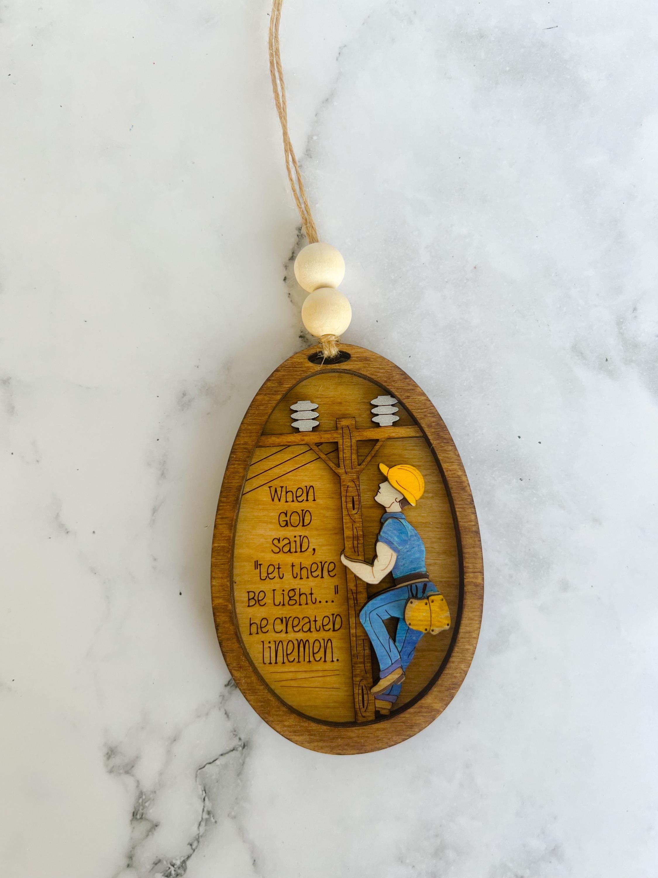 Lineman Ornament - Christmas Ornament - Lineman Gift Ornament -Gift for Him