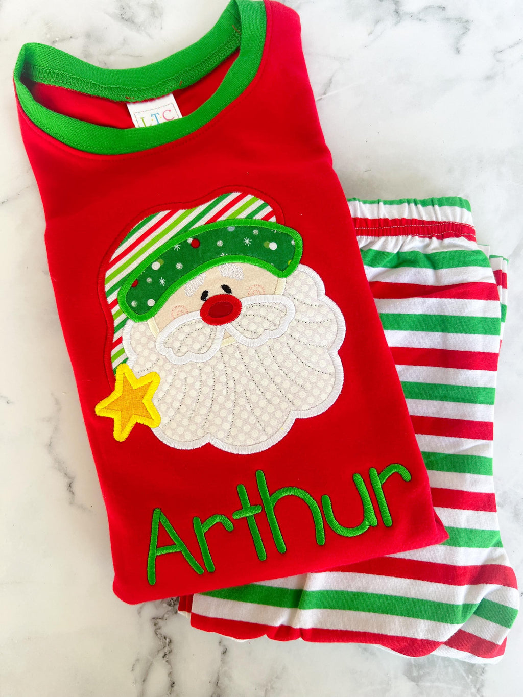 PRE-ORDER Santa Pajamas - Christmas Pajamas - Santa PJs-Girls Christmas Pajamas - Boys Christmas Pajamas - Santa Christmas - Matching PJS