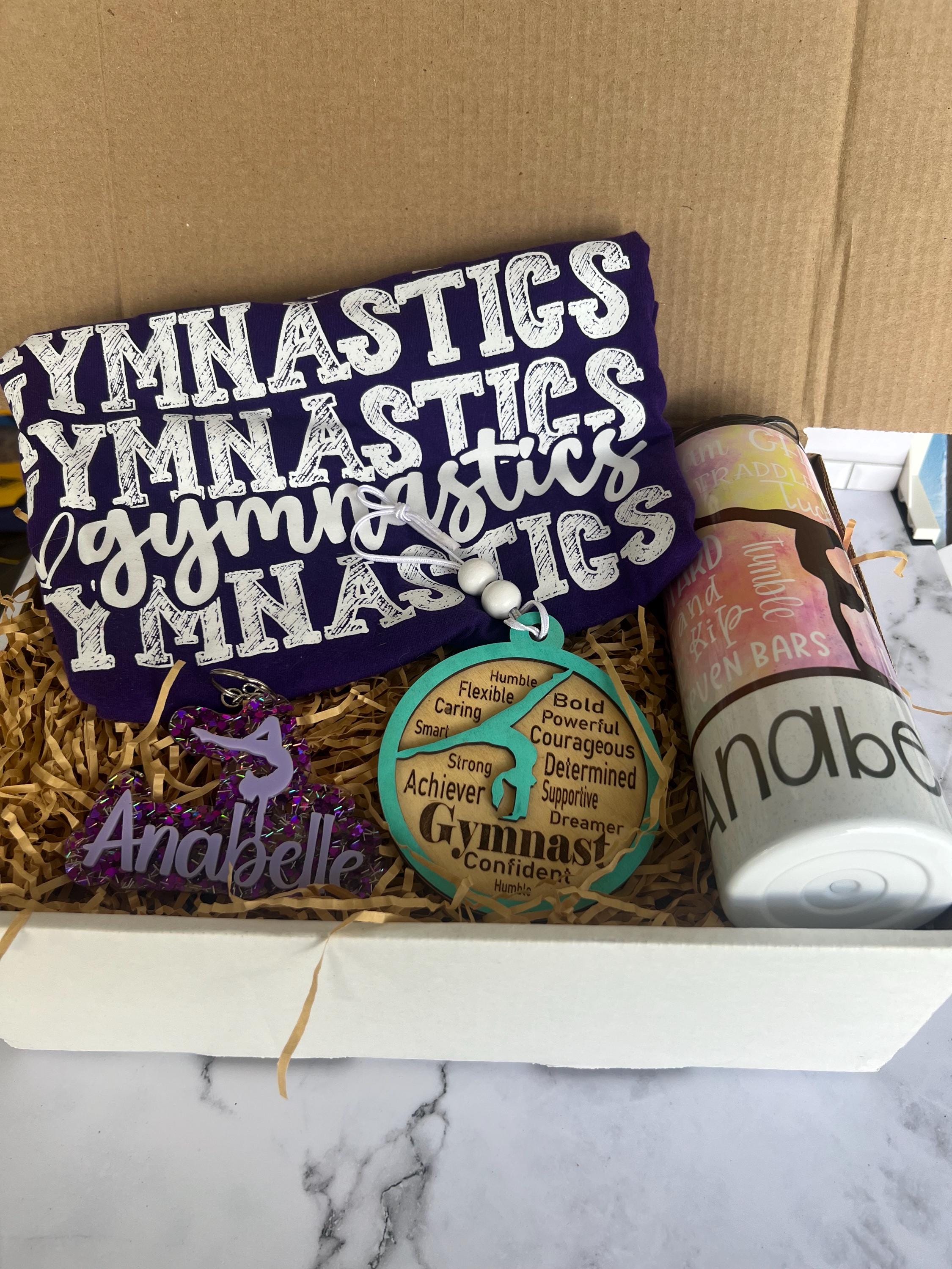 Gymnastics Gift Box - Gymnast Gift - Christmas Gift - Gift for Girls - Gymnastics Tumbler - Gymnastics Keychain-Ornament-Christmas Exchange