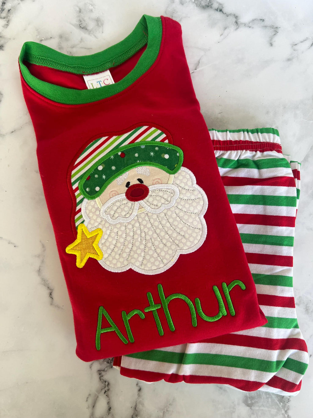 PRE-ORDER Santa Pajamas - Christmas Pajamas - Santa PJs-Girls Christmas Pajamas - Boys Christmas Pajamas - Santa Christmas - Matching PJS