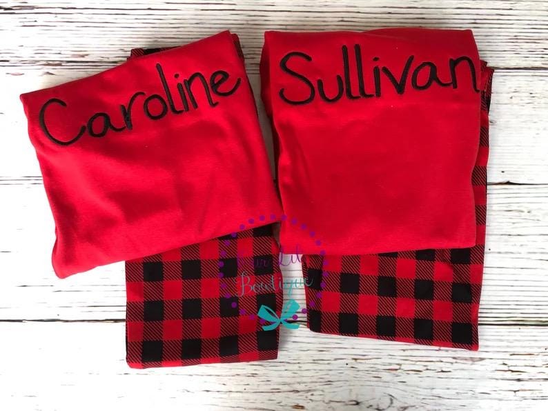 Valentine Pajamas - Valentine PJs- Pajamas- Personalized Valentine PJs - Monogrammed Valentine Pajamas -Matching Valentine Pajamas