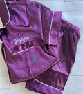 Personalized Pajamas - Silk Pajamas - Kids PJs - Birthday PJs- Personalized Birthday Shirt - Kids Pajamas