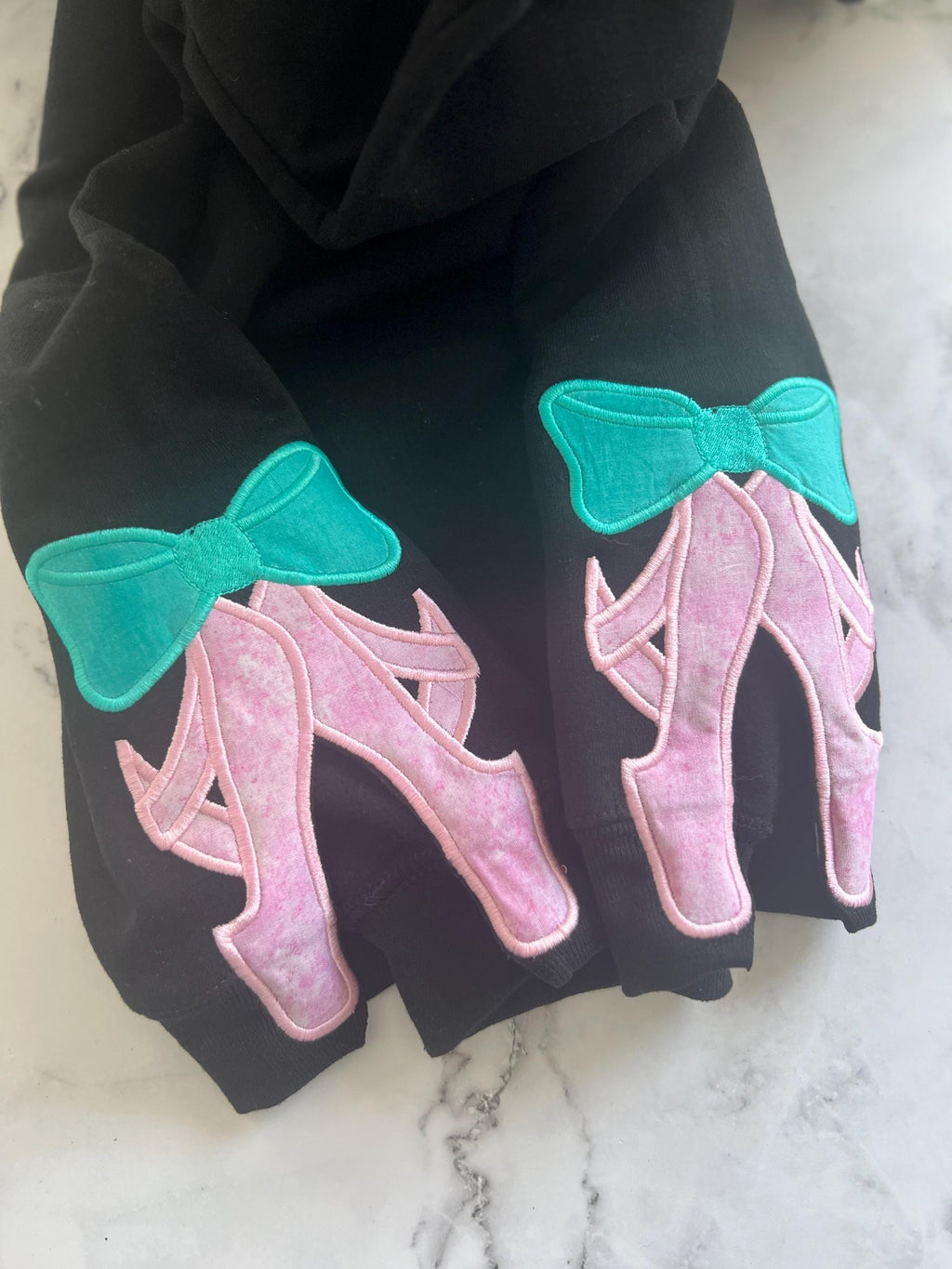 Ballet Slippers Sweatshirt - Embroidered Monogram - Kids Dance Shirt - Ballet Shirt