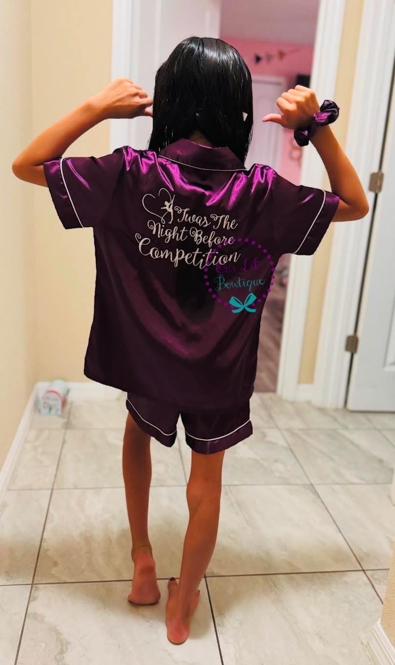 Cheer Pajamas - Cheer PJs - Cheer Birthday - Personalized Birthday Shirt - Night Before Competition - Kids Pajamas