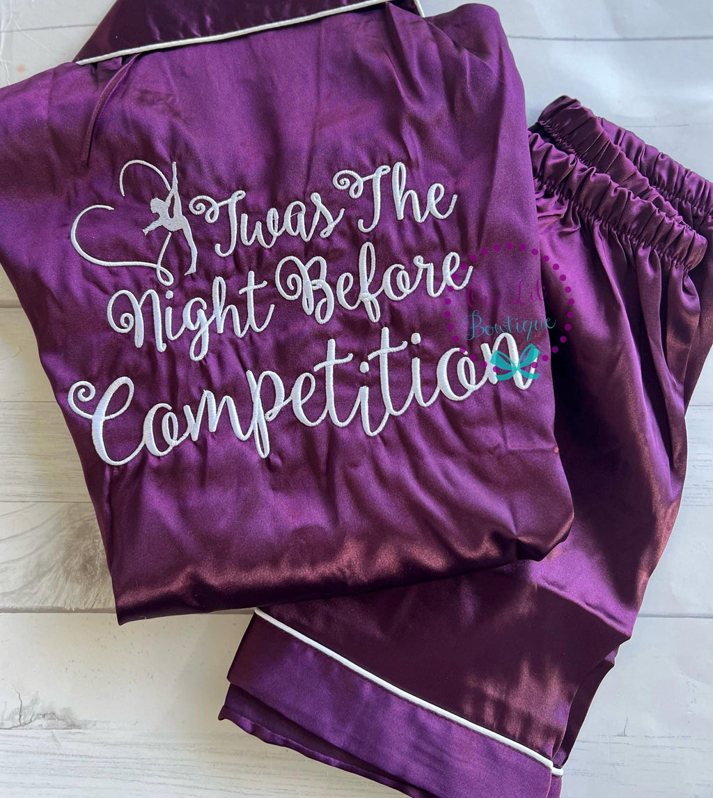 Gymnastics Pajamas - Gymnast PJs - Gymnast Birthday - Personalized Birthday Shirt - Night Before Competition - Kids Pajamas