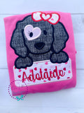 Personalized Valentine's Dog Applique Shirt