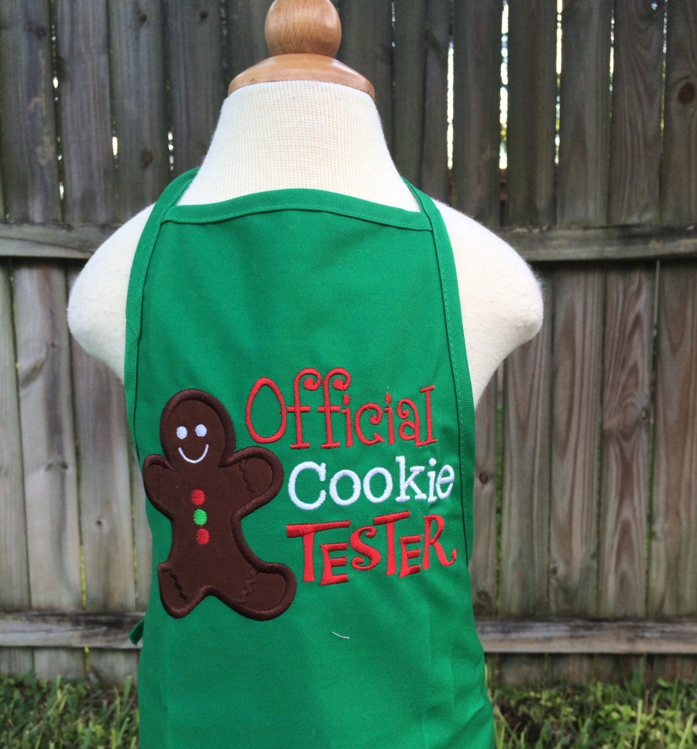 Personalized Toddler Gingerbread Apron Set: Official Cookie Taster